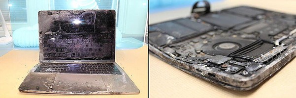 Damaged Apple Laptop